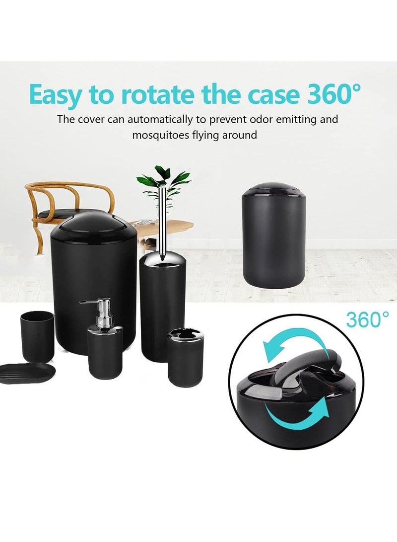6 Piece Plastic Bathroom Accessories Gift Bath Set - Image 5